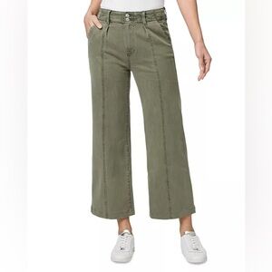 Paige Olive Green Brooklyn Wide Leg Pants High Rise Women's Size 27